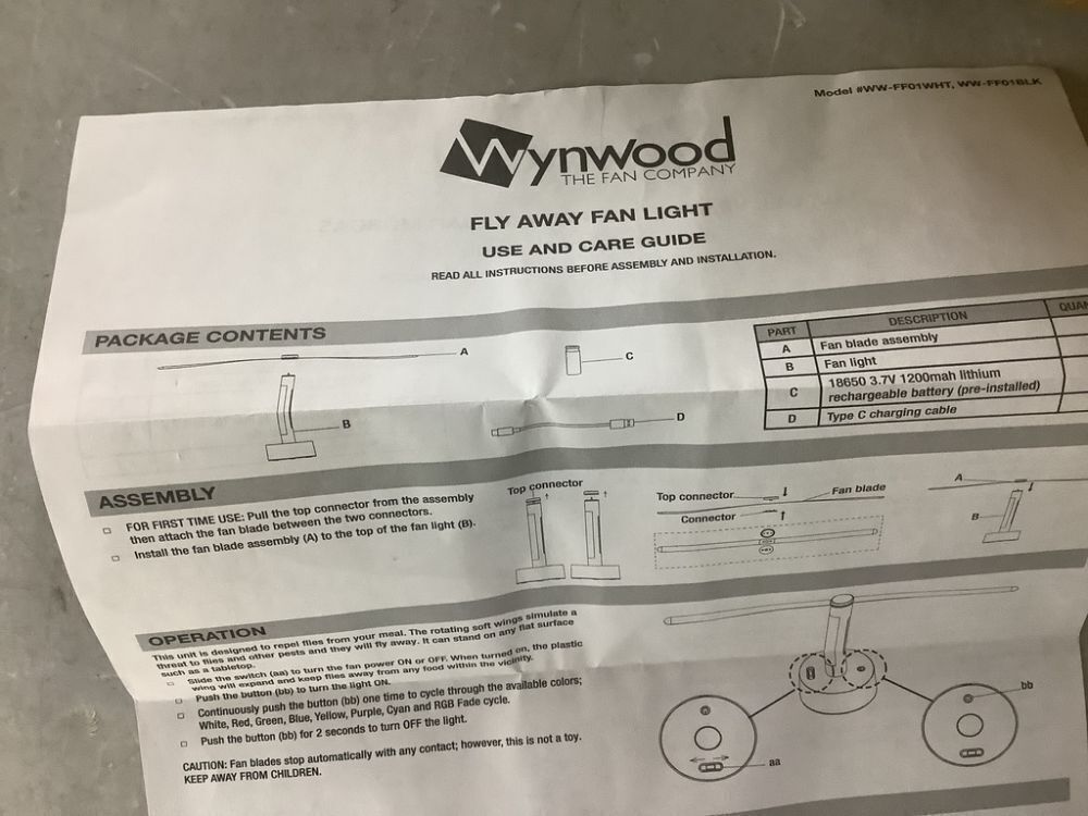 10 in. Personal Fly Fan in Black with RGB Light (2-Pack) - Image 4 - Lot 766JF