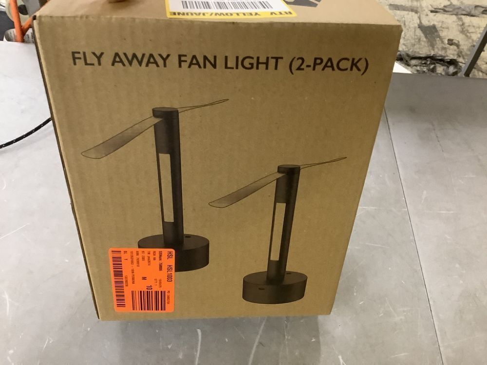 10 in. Personal Fly Fan in Black with RGB Light (2-Pack) - Image 5 - Lot 766JF