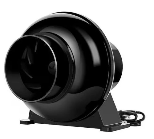 4 in. 195 CFM Duct Inline Ventilation Fan Air Circulation Vent HVAC Exhaust Blower - Lot 768JF