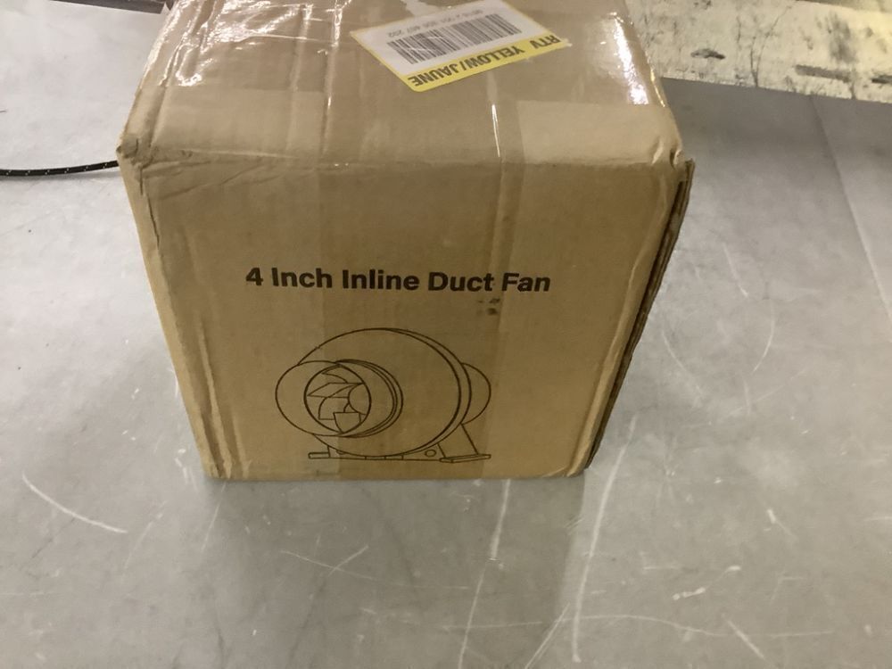 4 in. 195 CFM Duct Inline Ventilation Fan Air Circulation Vent HVAC Exhaust Blower - Image 6 - Lot 768JF