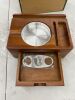 Wooden Cigar Ashtray with Cigar Cutter, Phone Tablet Holder, Cigar Holder, Accessories Drawer and Lighter Slot - Thumbnail 2