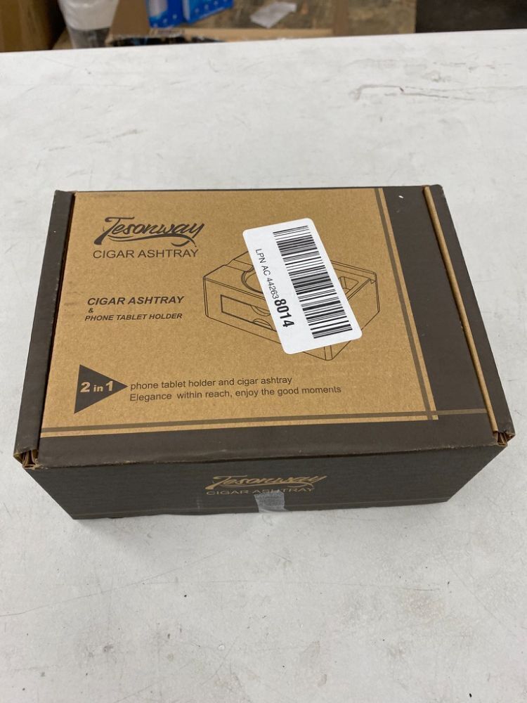 Wooden Cigar Ashtray with Cigar Cutter, Phone Tablet Holder, Cigar Holder, Accessories Drawer and Lighter Slot - Image 3 - Lot 516