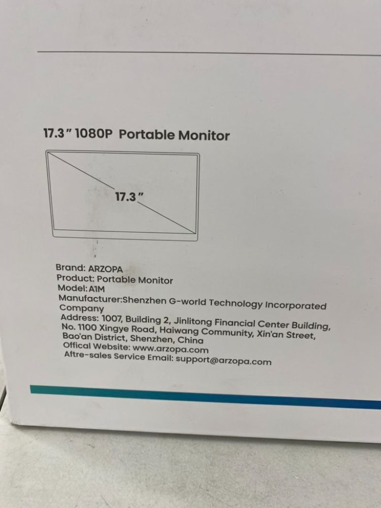 ARZOPA 17.3" Portable Monitor with Built-in Kickstand, 1080P FHD 103% sRGB IPS - Image 7 - Lot 518