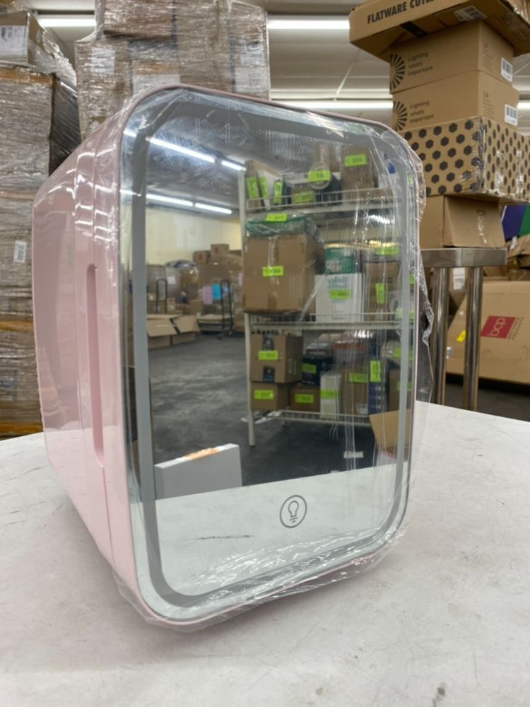 Skincare Fridge with LED Mirror, 4L - Image 3 - Lot 519