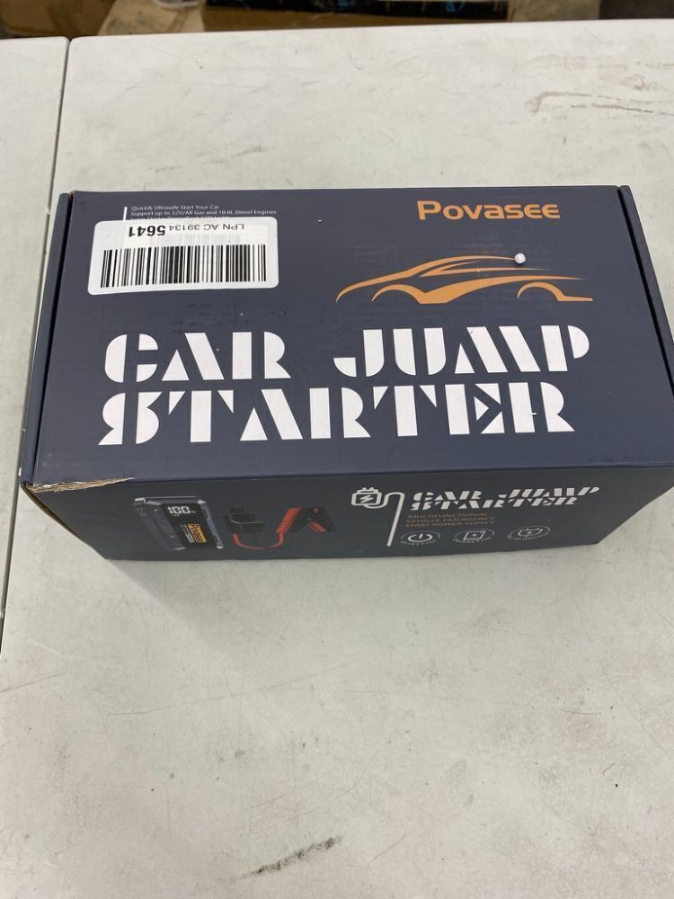 Povasee 5000A Car Battery Jump Starter, 12V with 3" LCD Display Power Bank/Dual Output/LED Light - Image 2 - Lot 521