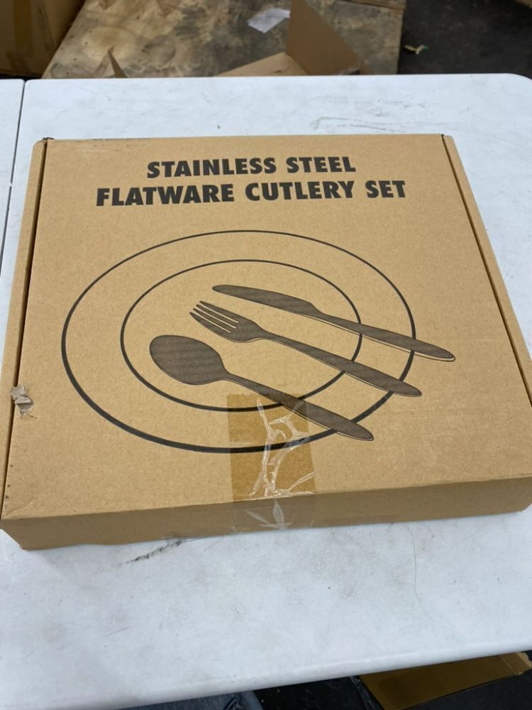 Black Stainless Steel Flatware Cutlery Set, 60pc - Image 2 - Lot 525