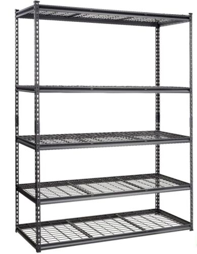 VEVOR 5-Tier Adjustable Storage Shelving Unit, 2000 lbs Capacity, 60" L x 24" W x 78" - Lot 557