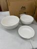 Lot of MalaCasa Porcelain Soup Bowls 4pc, MalaCasa Porcelain Salad Bowls, 8 pc & Ceramic Spoon Rest, 4 pc - Thumbnail 2