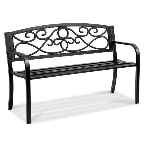 VEVOR 50" Metal Garden Bench, 550 lbs Load Capacity - Lot 370