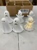Light Up Ceramic Ghosts, 6pc - Thumbnail 1