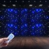 20 x 10ft LED White and Blue Star Curtain Stage Backdrop - Thumbnail 1