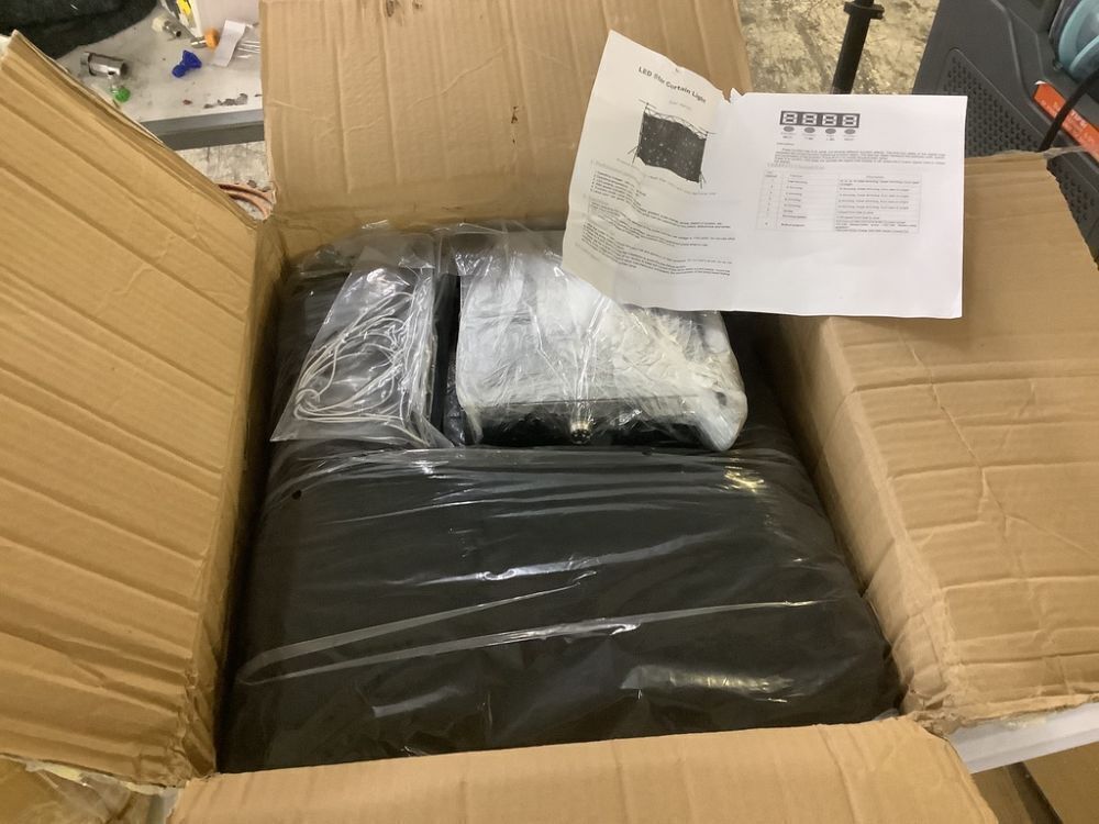 20 x 10ft LED White and Blue Star Curtain Stage Backdrop - Image 2 - Lot 662