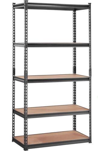 VEVOR Storage Shelving Unit, 5-Tier Adjustable, 2000 lbs Capacity, 35" L x 18" W x 71" - Wood Shelves Damaged - Lot 555
