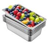 VEVOR 6 Pack Steam Table Pans 20.9 x 12.8 x 5.9 Inch - Thumbnail 1