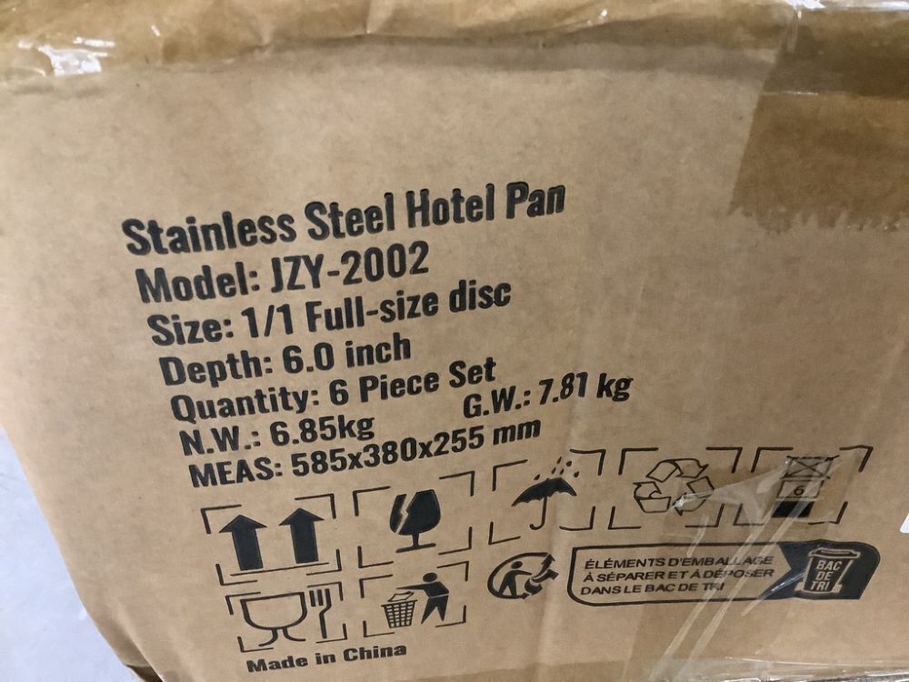 VEVOR 6 Pack Steam Table Pans 20.9 x 12.8 x 5.9 Inch - Image 3 - Lot 112