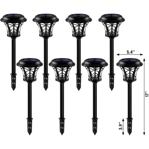 BEAU JARDIN 8 Pack Solar Landscape Pathway Lights - Lot 726