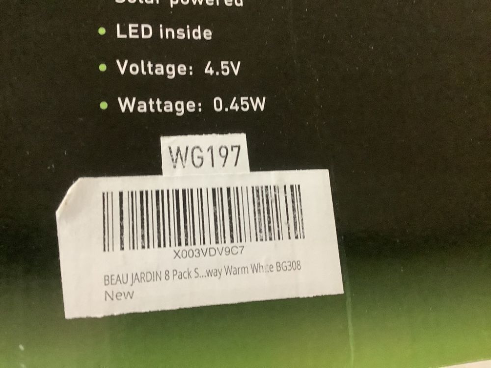 BEAU JARDIN 8 Pack Solar Landscape Pathway Lights - Image 5 - Lot 726