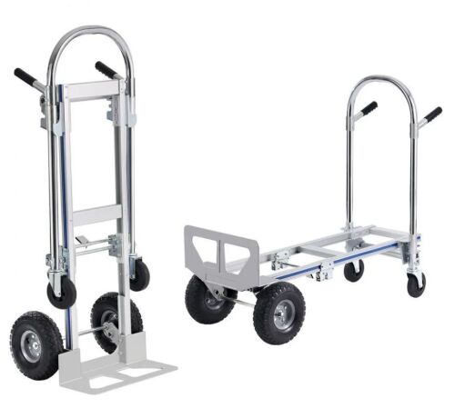 VEVOR Aluminum Convertible Folding Hand Truck Dolly, 800 lbs Load Capacity - Lot 113