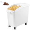 VEVOR 27Gallon Dog Food Bin with Wheels, Scoop, and Airtight Lid - Outside Dirty - Thumbnail 1