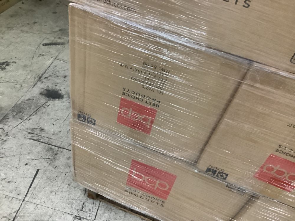 Pallet of (21) Set of 4 Water Hyacinth Pantry Baskets w/ Chalkboard 13in - Marked "Water Damaged" from Warehouse - Image 5 - Lot 74