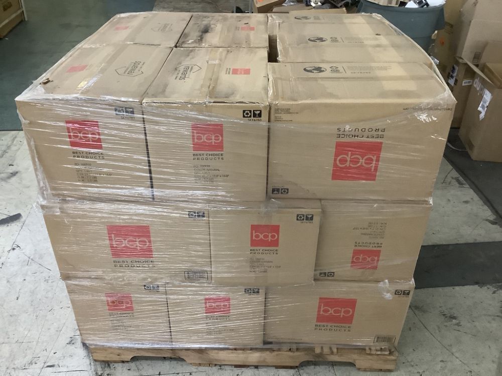 Pallet of (21) Set of 4 Water Hyacinth Pantry Baskets w/ Chalkboard 13in - Marked "Water Damaged" from Warehouse - Image 6 - Lot 74