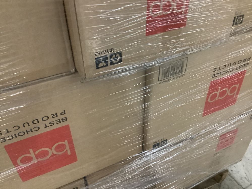 Pallet of (21) Set of 4 Water Hyacinth Pantry Baskets w/ Chalkboard 13in - Marked "Water Damaged" from Warehouse - Image 8 - Lot 74