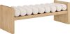 Meridian Furniture Waverly Collection Bench with Solid Wood, Boucle Fabric, 52" W x 19" D x 18" H, Cream - Thumbnail 1