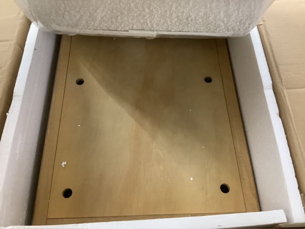 Meridian Furniture Waverly Collection Bench with Solid Wood, Boucle Fabric, 52" W x 19" D x 18" H, Cream - Image 4 - Lot 71JF