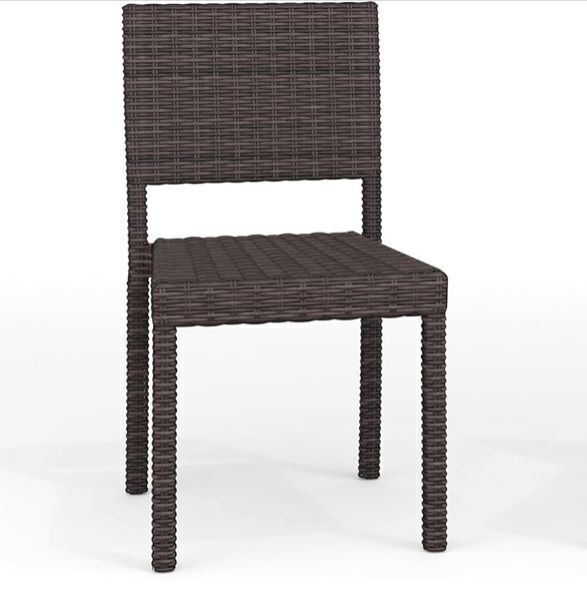 Martha Stewart Bedford Stackable Patio Chairs with Rattan Wicker Finish in Brown, Set of 4 - Image 1 - Lot 124JF