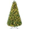 12' Pre-Lit Artificial Scotch Pine Christmas Tree w/ Metal Stand - Thumbnail 1