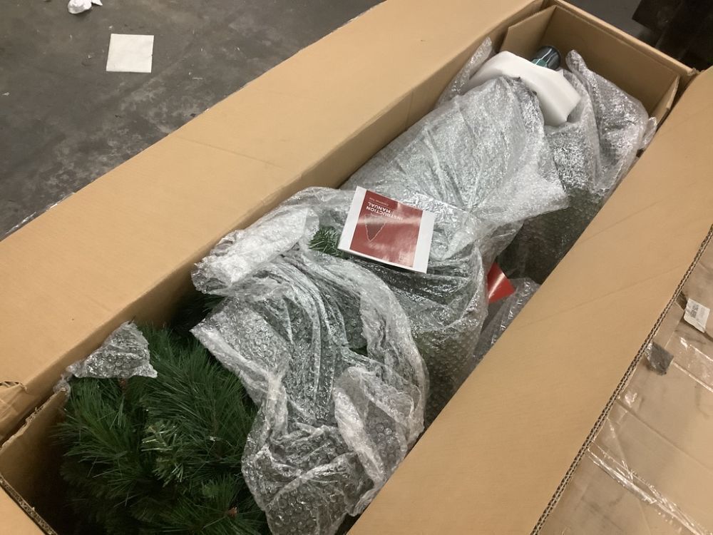 12' Pre-Lit Artificial Scotch Pine Christmas Tree w/ Metal Stand - Image 5 - Lot 19