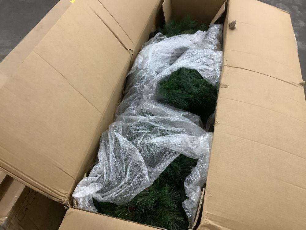 12' Pre-Lit Artificial Scotch Pine Christmas Tree w/ Metal Stand - Image 6 - Lot 19