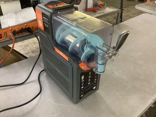 Slushie Machine - For Repair, Powers Up & Gets Cold then Stops Turning & Lights Flash - Lot 418JF
