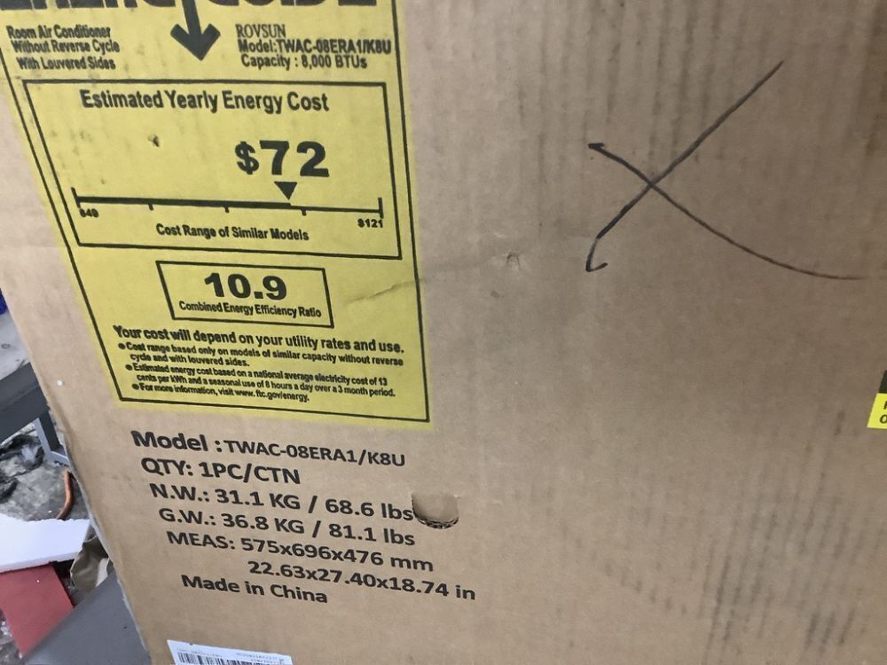 ROVSUN 8,000 BTU 115V Window Air Conditioner with Heat & Wifi/APP & Install Kit - Image 7 - Lot 64