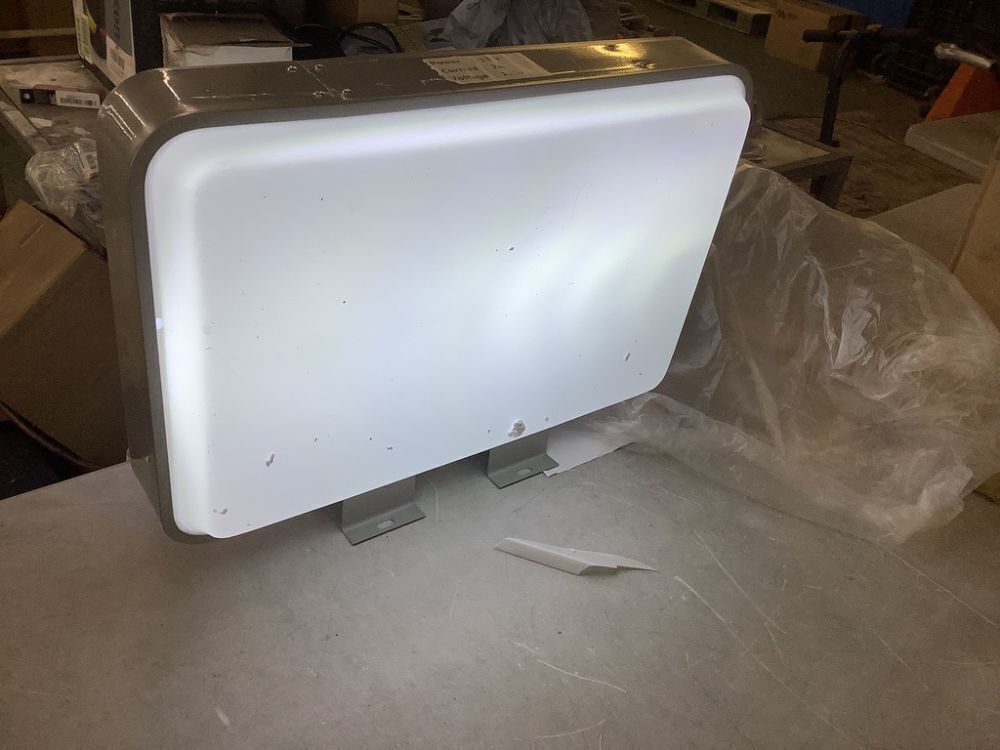 Double Sided Outdoor Projecting LED Light Box Sign - Broken Plastic - Image 1 - Lot 413