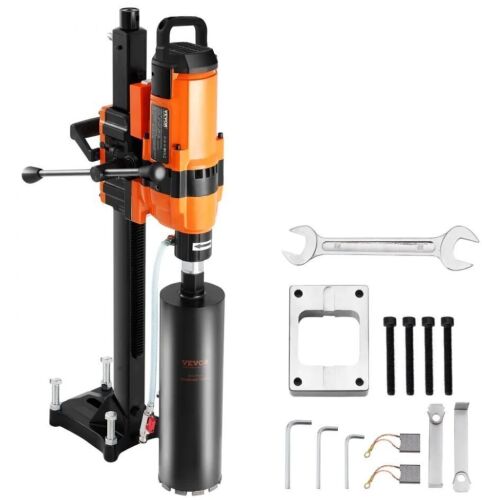 VEVOR Core Drill Machine with Stand, 0.8-11.8in Drilling Diameter, 3500W - Lot 21