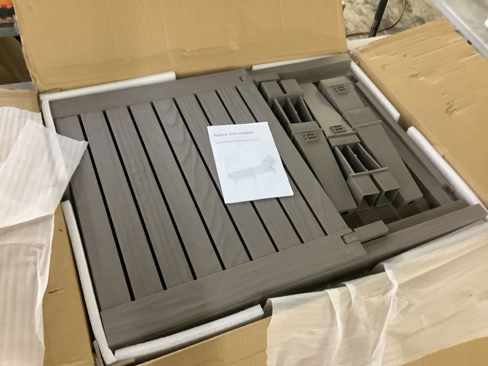 VINGLI Outdoor Chaise Lounge with 5-Level Adjustable Backrest - Image 2 - Lot 212