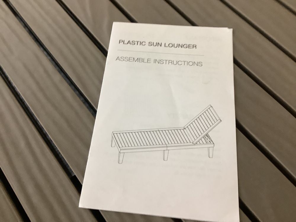 VINGLI Outdoor Chaise Lounge with 5-Level Adjustable Backrest - Image 3 - Lot 216