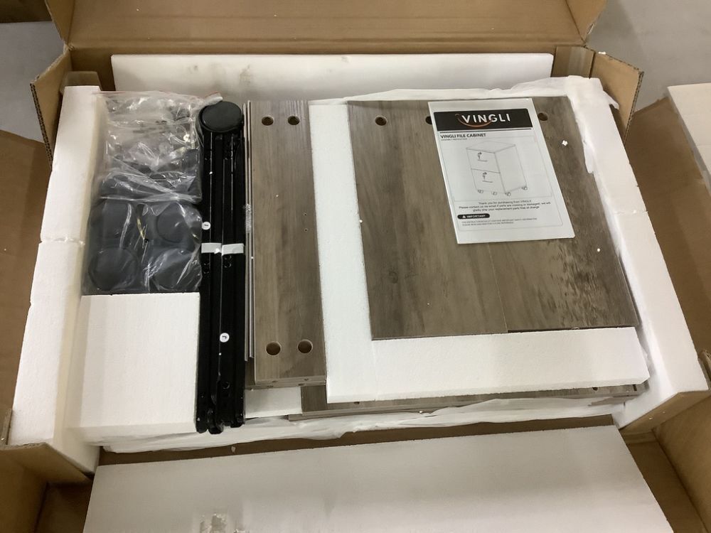 VINGLI 2-Drawer Wood File Cabinet with Lock - Image 2 - Lot 217