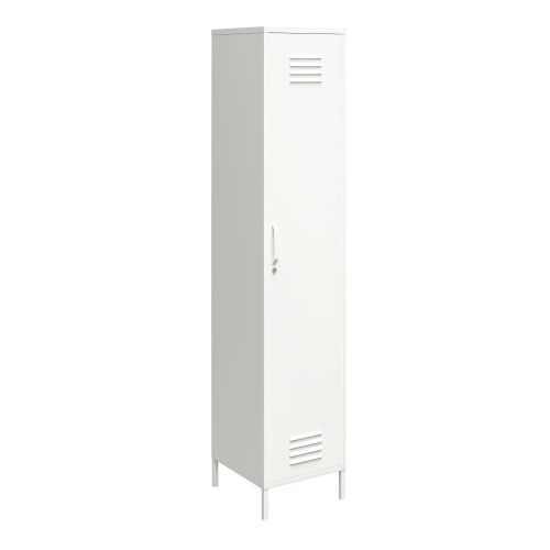 White Metal Single Door Storage Locker - Lot 218