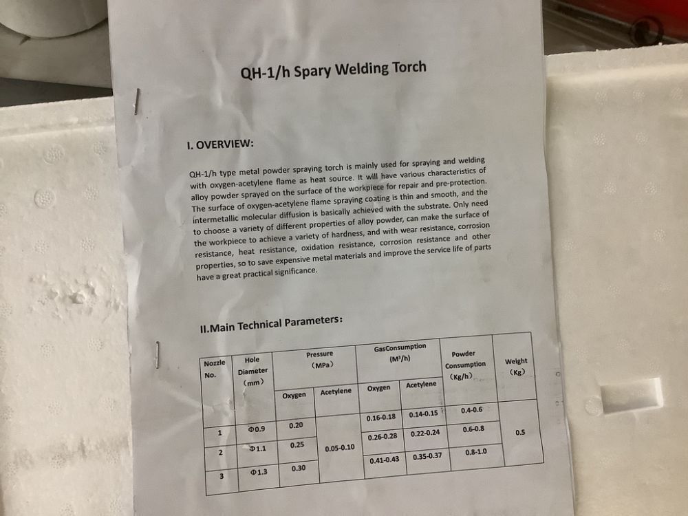 Metal Powder Spray Welding Torch QH-1/h - Image 4 - Lot 223