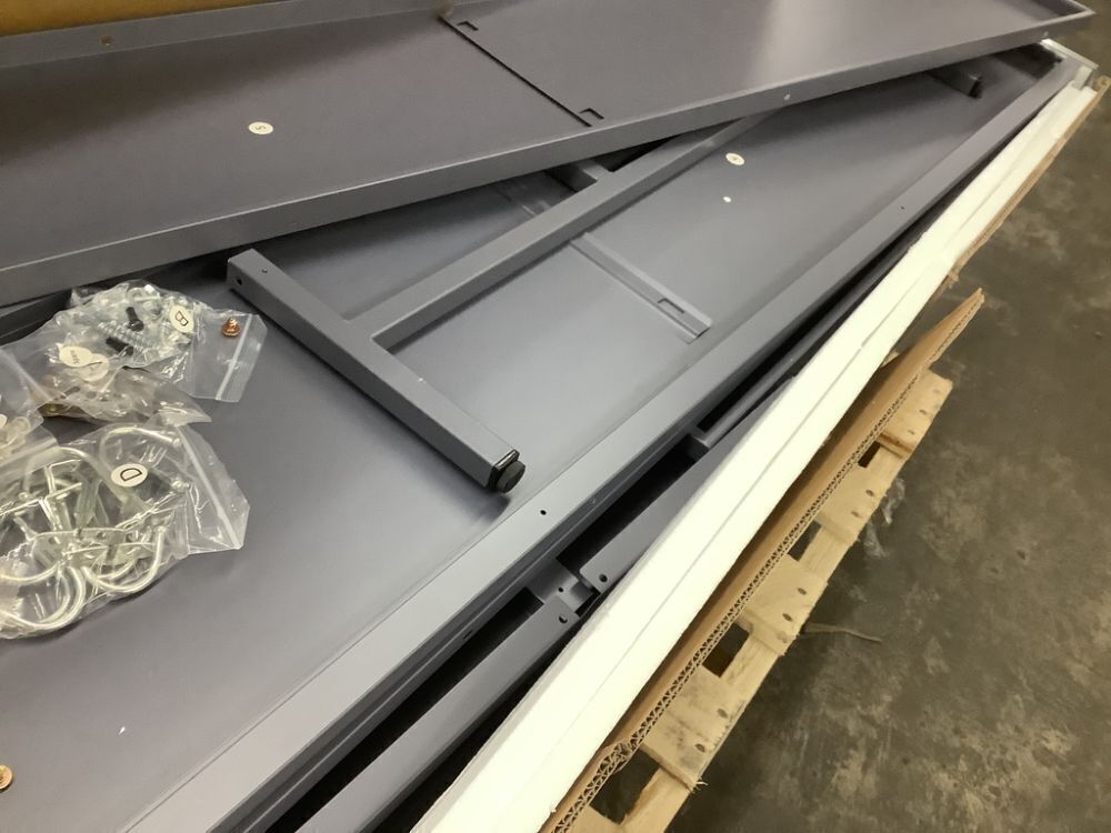 Metal Storage Lockers with 6 Doors, Dark Grey - Image 5 - Lot 224