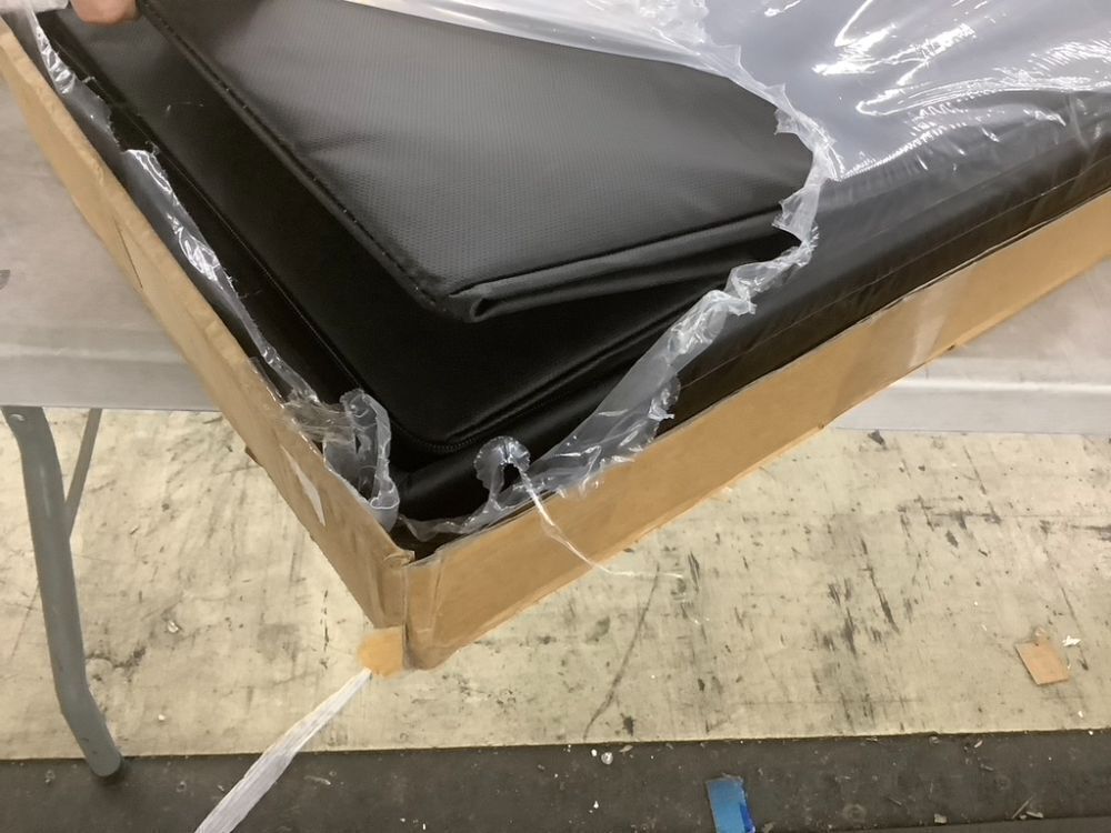 ENGPOW Fireproof Folding Storage Ottoman with Lock, 43" - Image 4 - Lot 372