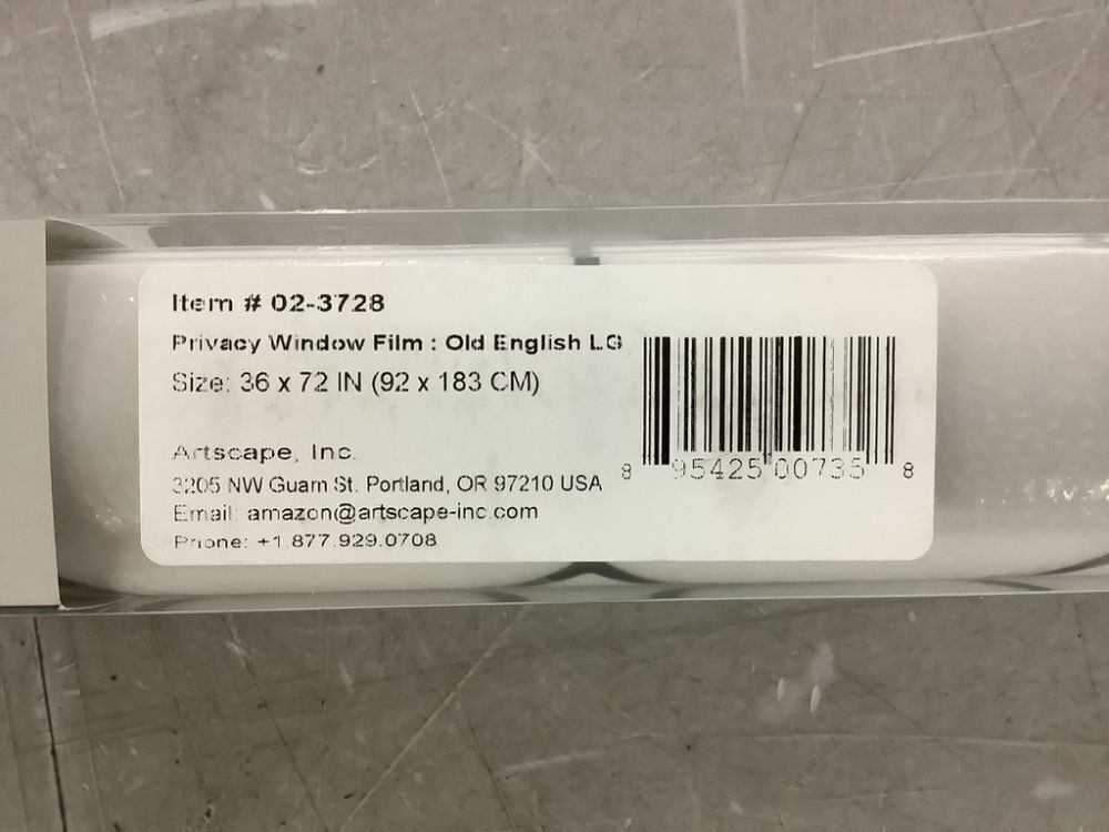 Artscape Old English 36 x 72 Inch Window Film - Image 6 - Lot 473