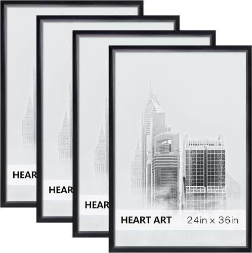 HEART ART 24 x 36 Poster Frame, 4 Pack - Lot 476
