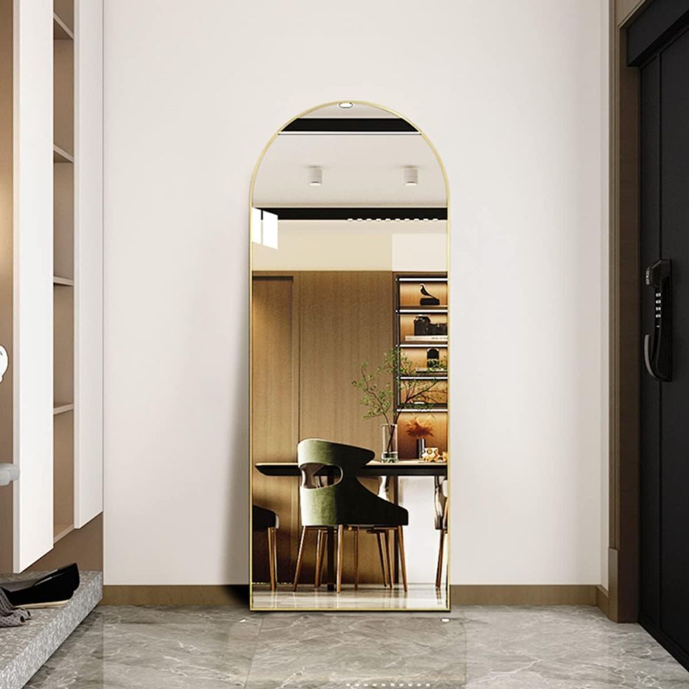 Gold Arched Full Length Mirror, 18" x 58" - Image 1 - Lot 172