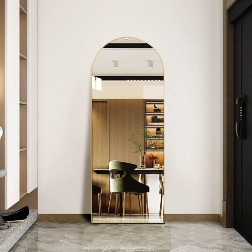 Gold Arched Full Length Mirror, 18" x 58" - Lot 172