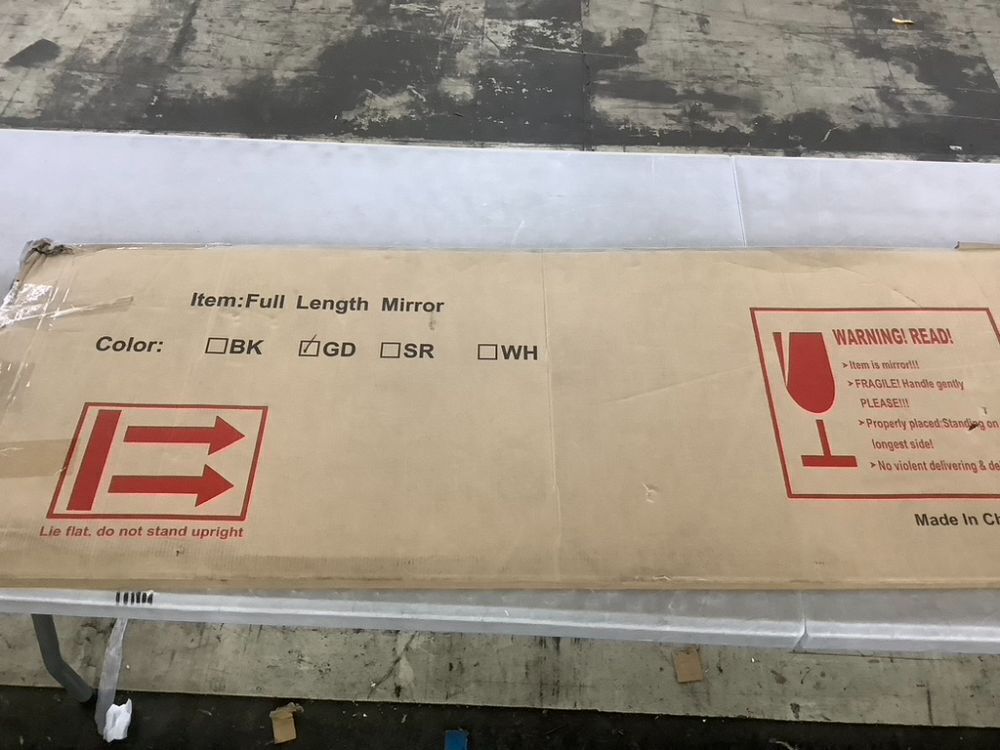 Gold Arched Full Length Mirror, 18" x 58" - Image 2 - Lot 172