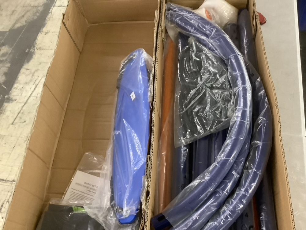 Swing Set with Heavy-Duty A-Frame, 1 Saucer & 1 Belt Swing, 440lb Capacity - Image 5 - Lot 175