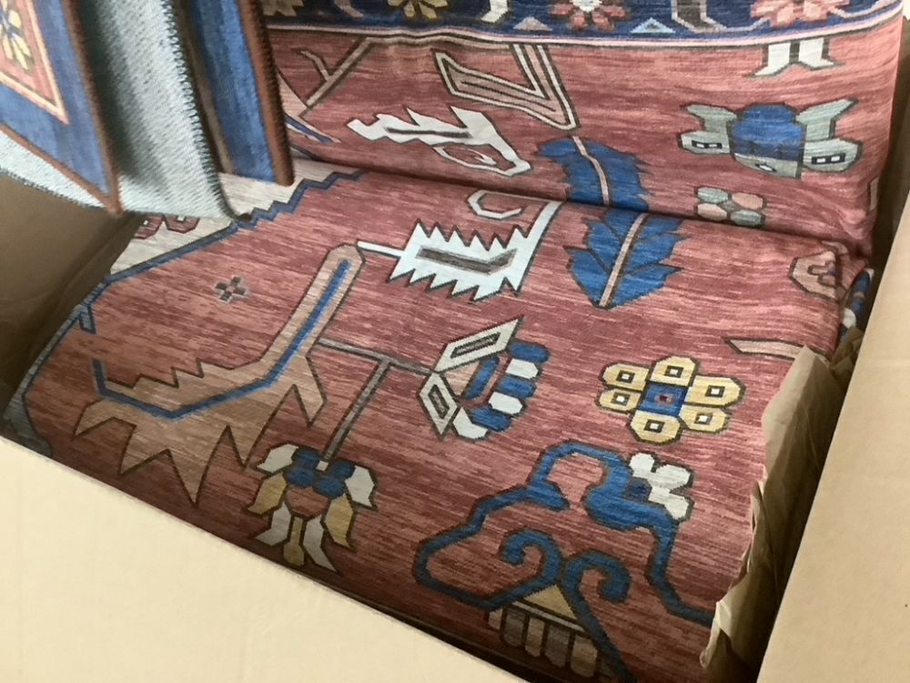 Boho Oriental Print Area Rug, 9' x 12' - Image 3 - Lot 479